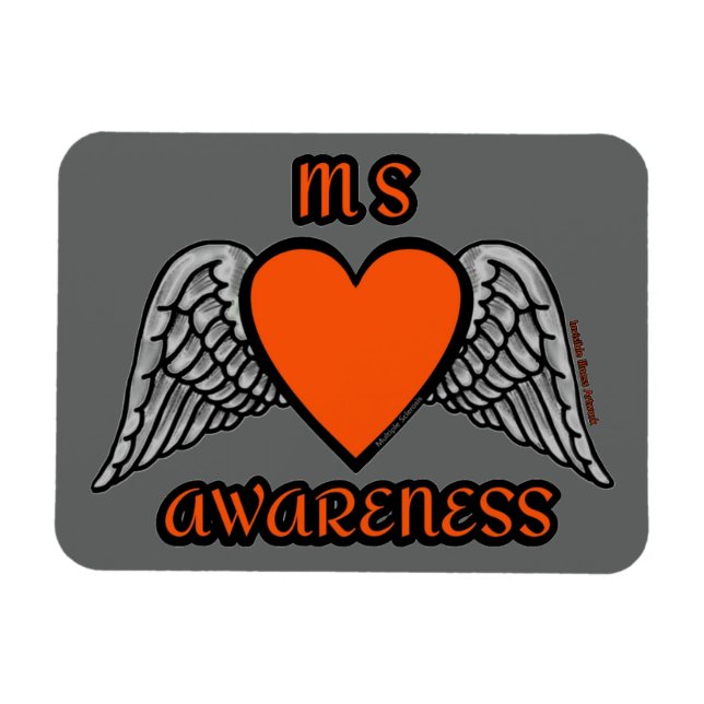 Heart/Wings...MS Magnet (Horizontal)