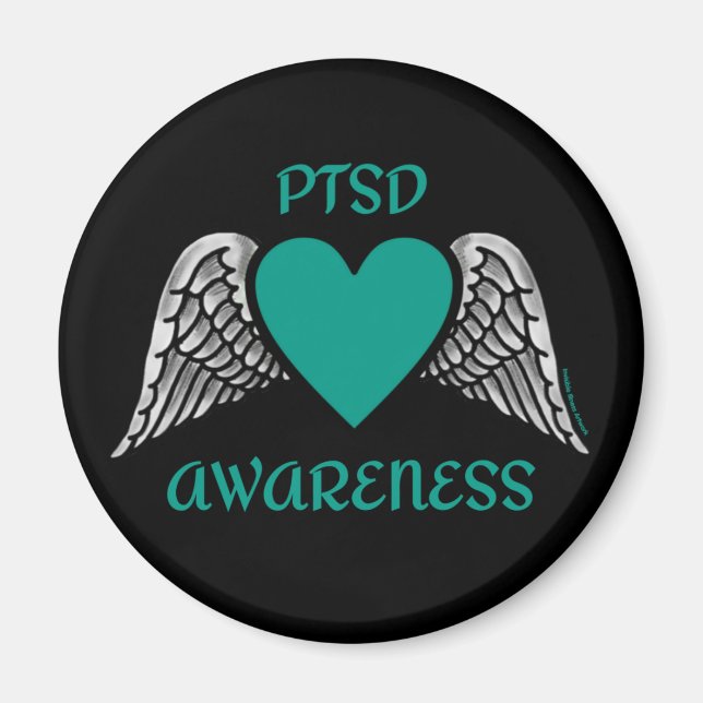 Heart/Wings...PTSD Magnet (Front)