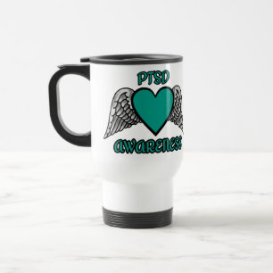 Heart/Wings...PTSD Travel Mug