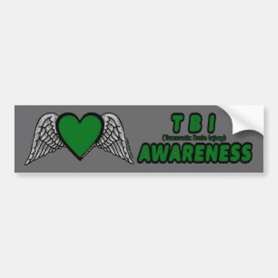 Heart/Wings...TBI Bumper Sticker
