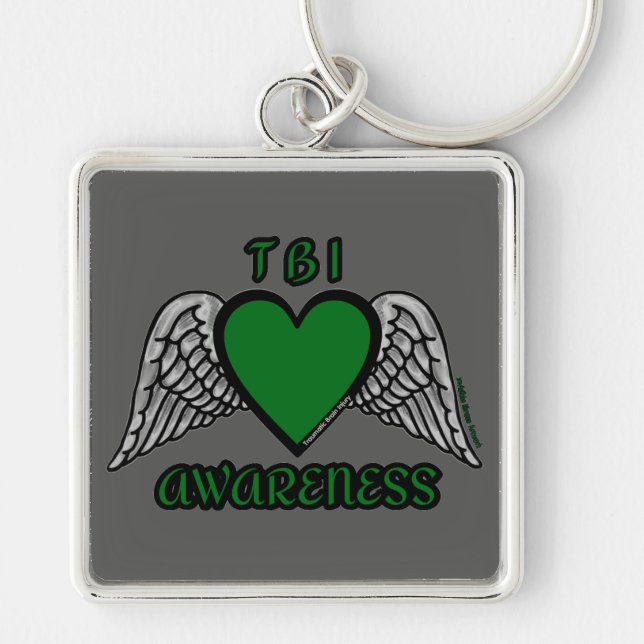 Heart/Wings...TBI Key Ring (Front)