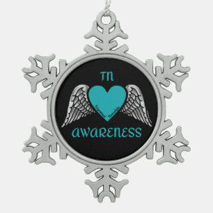 Heart/Wings...TN Snowflake Pewter Christmas Orname Ornament