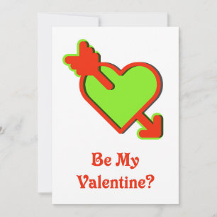 Heart With Arrow - Valentine Day Card
