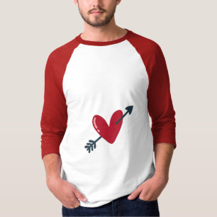 Heart With Arrow Valentine Minimal T-Shirt
