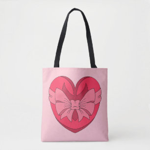 Heart with Arrowhead and Bow Tote Bag