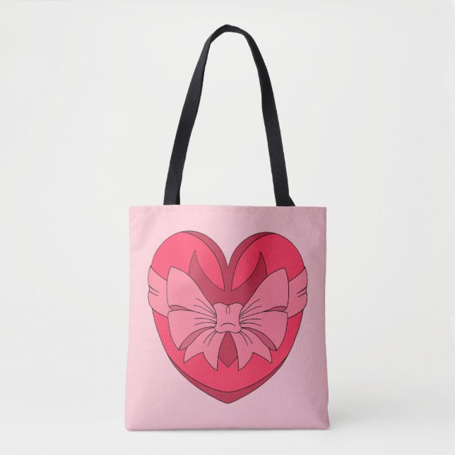 Heart with Arrowhead and Bow Tote Bag (Front)