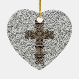Heart With Cross Ornament