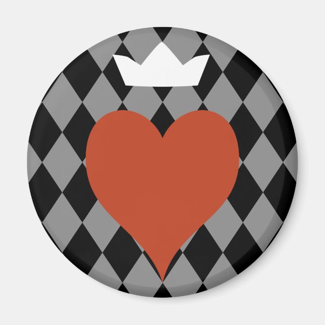 Heart with Crown Magnet (Front)