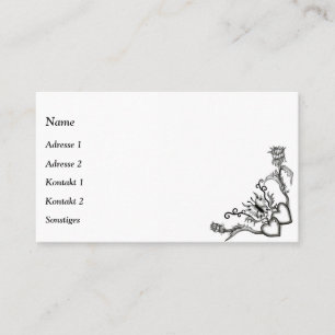 Heart with Flower and Butterfly Business Card