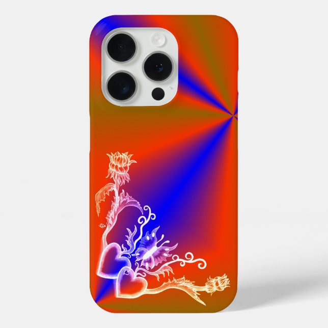 Heart with Flower and Butterfly Case-Mate iPhone Case (Back)