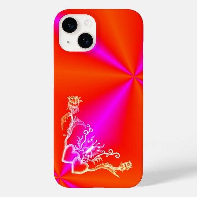 Heart with Flower and Butterfly Case-Mate iPhone Case (Back)