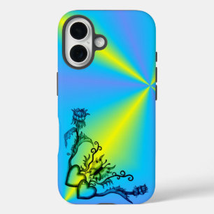 Heart with Flower and Butterfly iPhone 16 Case