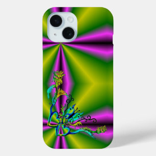 Heart with Flower and Butterfly iPhone 15 Case