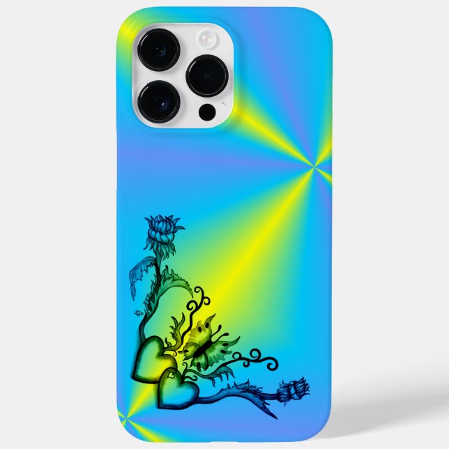 Heart with Flower and Butterfly Case-Mate iPhone Case (Back)