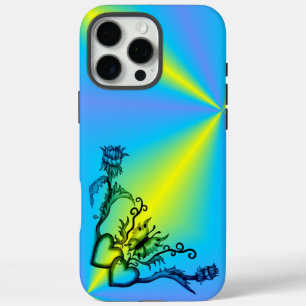 Heart with Flower and Butterfly iPhone 16 Pro Max Case