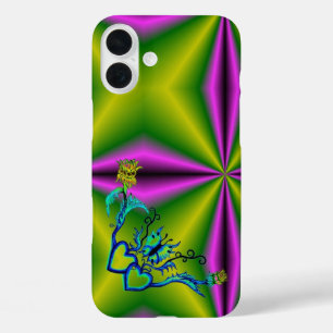 Heart with Flower and Butterfly iPhone 16 Plus Case