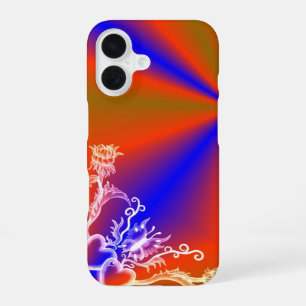 Heart with Flower and Butterfly iPhone 16 Case