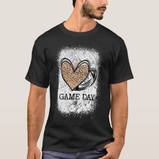 Heart With Football Game Day Football Mum T-Shirt