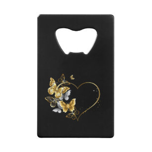 Heart with Golden Butterflies