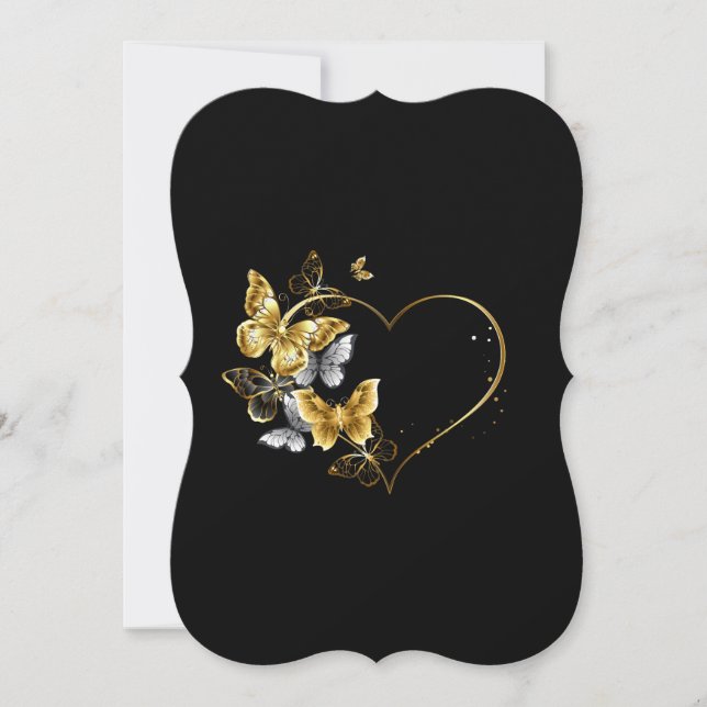 Heart with Golden Butterflies (Front)