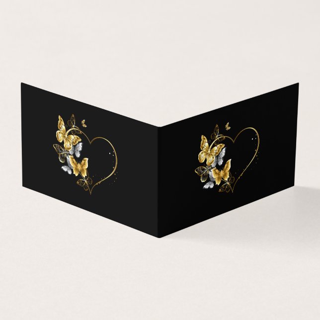 Heart with Golden Butterflies (Outside)