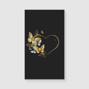 Heart with Golden Butterflies