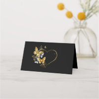 Heart with Golden Butterflies