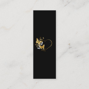 Heart with Golden Butterflies Calling Card