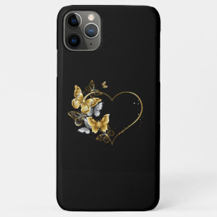 Heart with Golden Butterflies Case-Mate iPhone Case