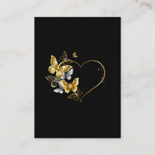 Heart with Golden Butterflies Place Card