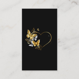 Heart with Golden Butterflies Place Card
