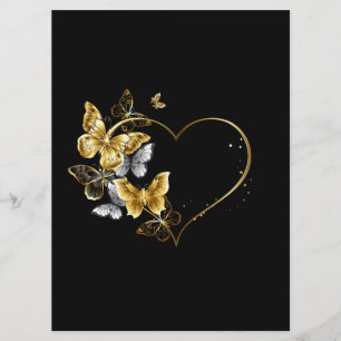 Heart with Golden Butterflies Programme