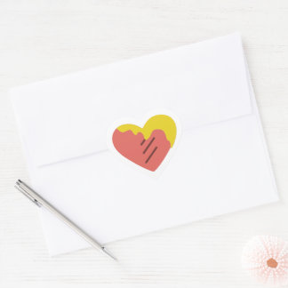 Heart with grill marks and mustard envelope seal