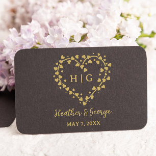 Heart with Hearts Wedding Monogram Design Rubber Stamp