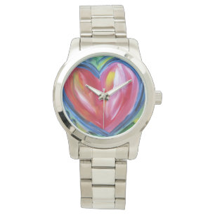 Heart with Hope Colourful Art Custom Watch Design