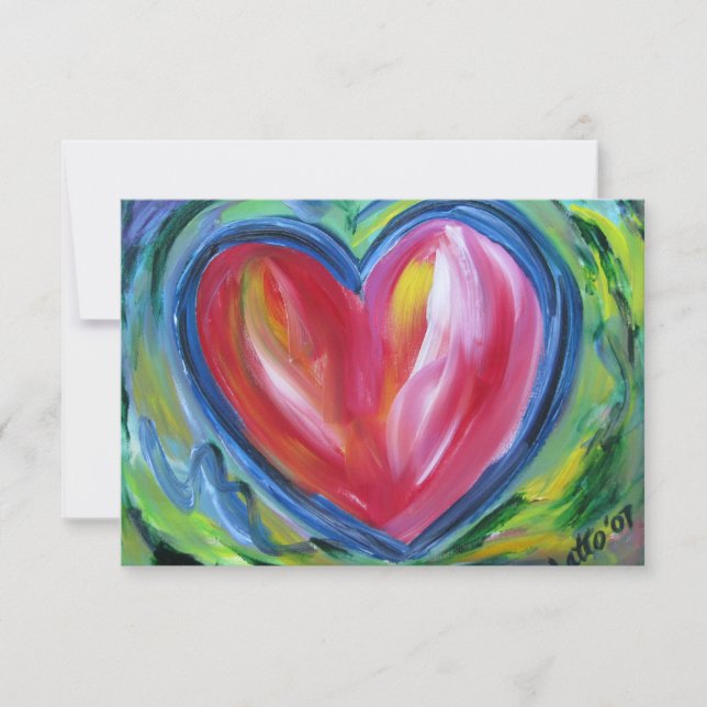 Heart with Hope Custom Small Invitation or Invite (Front)