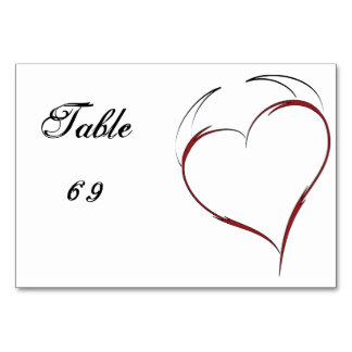 Heart with Horns Table Number