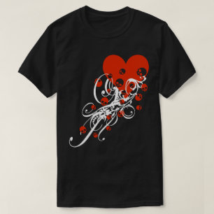 Heart with Skulls and Swirls T-Shirt