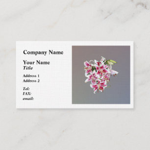 Heart With Stargazer Lilies Business Card