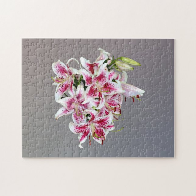 Heart With Stargazer Lilies Jigsaw Puzzle (Horizontal)