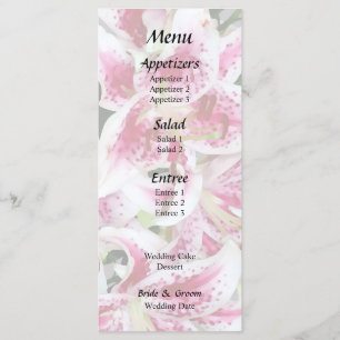 Heart With Stargazer Lilies Menu