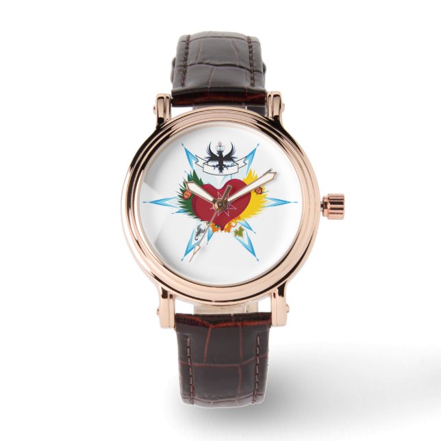 Heart wounded by a love arrow watch (Front)