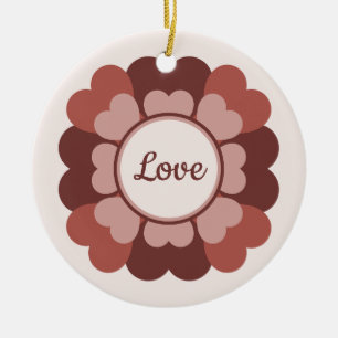 Heart Wreath Ceramic Tree Decoration