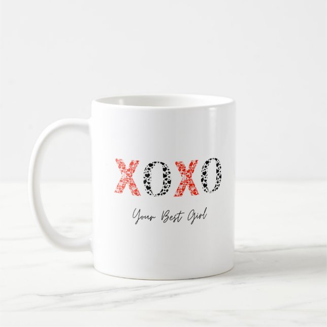 Heart XOXO Valentine's Day Mug (Left)