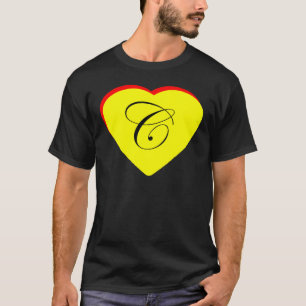 Heart Yellow Red C Wedding Invitation The MUSEUM Z T-Shirt