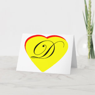 Heart Yellow Red D Wedding Invitation The MUSEUM Z