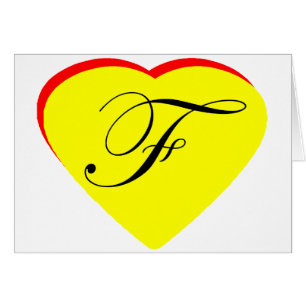 Heart Yellow Red F Wedding Invitation The MUSEUM Z