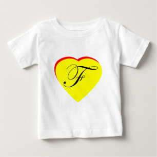 Heart Yellow Red F Wedding Invitation The MUSEUM Z Baby T-Shirt