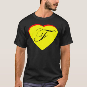 Heart Yellow Red F Wedding Invitation The MUSEUM Z T-Shirt