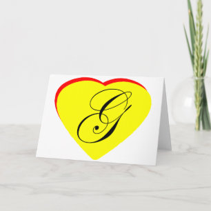 Heart Yellow Red G Wedding Invitation The MUSEUM Z